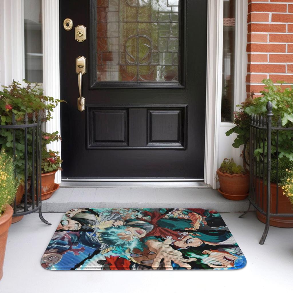 My Hero Academias Floor Door Kitchen Bathroom Mats Anti-Slip Indoor Doormat Garage Living Room Entrance Rug Carpet Footpad