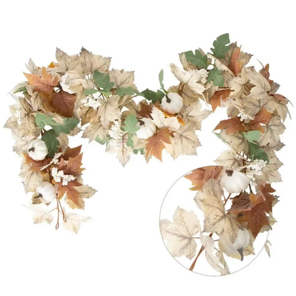 Realistic Artificial Maple Leaf Vine Artificial Flowers Garland Hanging Plants  Garden Decor