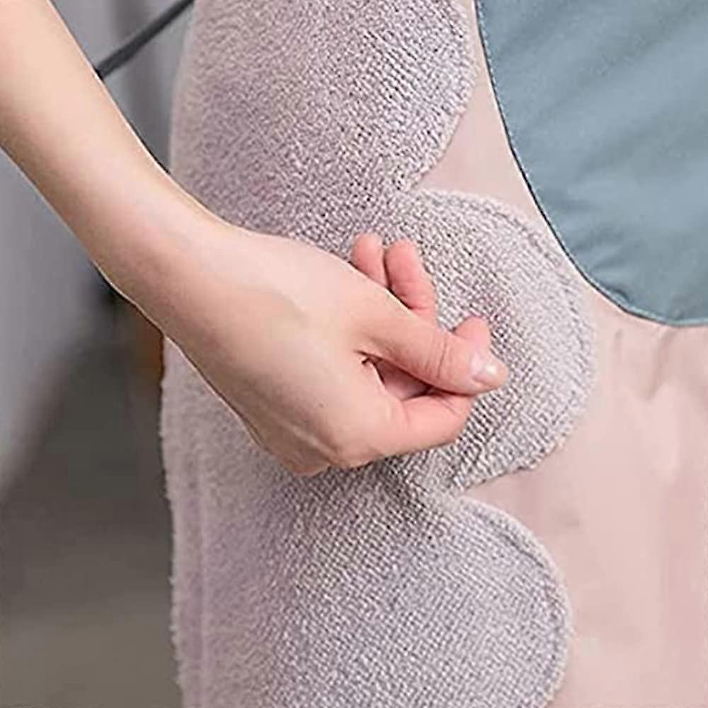 Dww Waterproof Kitchen Apron, 2 pcs for Men and Women, Waterproof, Adjustable with Pocket, Stain Resistant, for Restaurant, Garden, BBQ, Cafe, pink, b