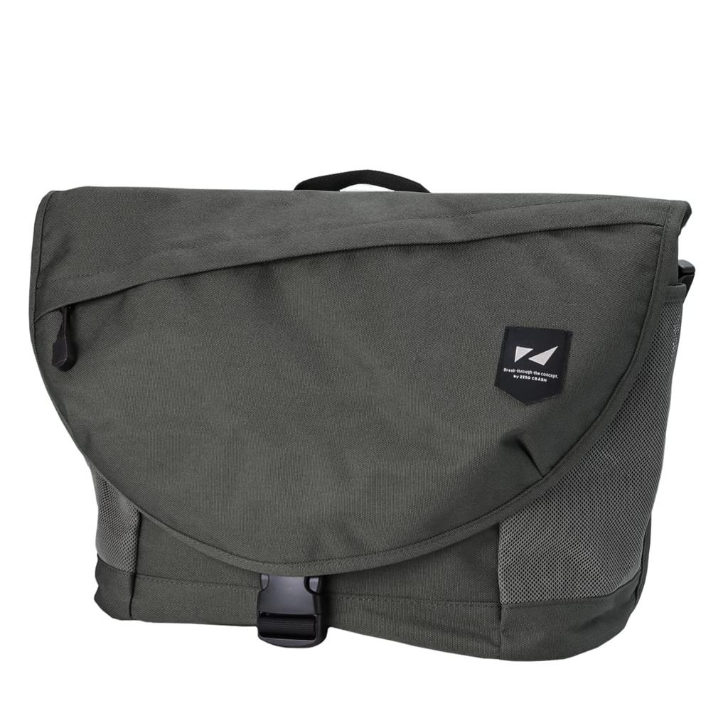 ZERO CRASH A4 Messenger Large Crossbody Shoulder Bag Men's Bag, Capacity, Water-Repellent, Lightweight, [12-1709K] (Gray)