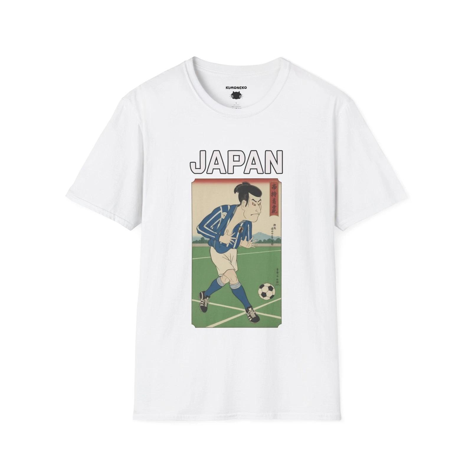 

Japan soccer ukiyo-e t-shirt, Edo style football art 4XL