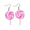 New European and American Fashion Earrings, Simulated Food and Play Lollipop Pendant Earrings, Fun DIY Necklace Set