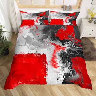 Homewish Contemporary Abstract Duvet Cover Set 2pcs/3pcs, Watercolor Ombre Bedding, Oil Painting Aesthetic Comforter Cover Set