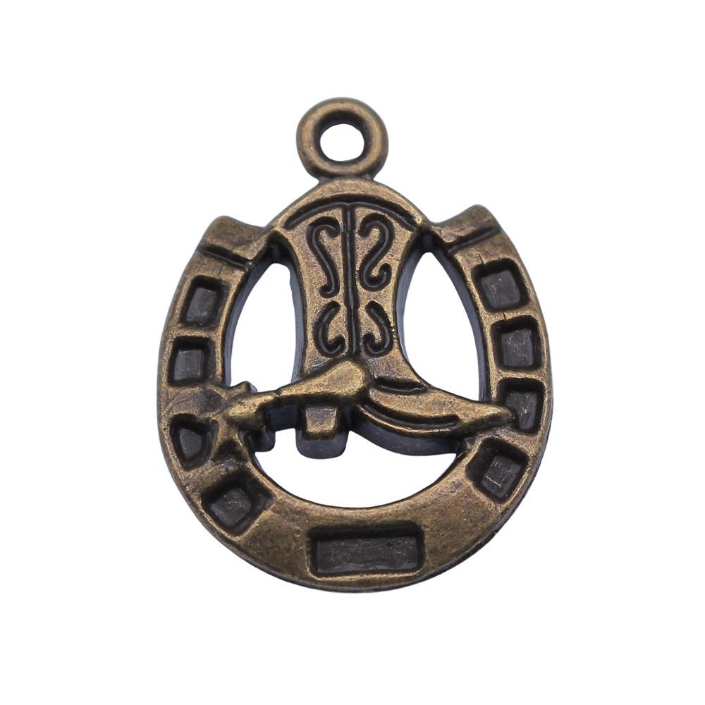 Vintage Horseshoe Charms Alloy Metal Pendants For DIY Jewelry Lucky Themed Accessories