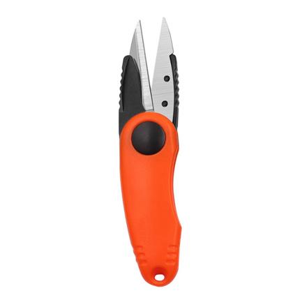 

Stainless steel folding scissors for fish use, multifunction scissors for saddle cutting, shrimp type fishing gear помаранчевий