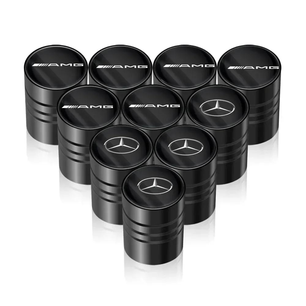 Car Sticker Hot For Benz For AMG Benz 4pcs Car Wheel Tire Valve Caps Air Stem Covers for MERCEDES BENZ W203 W204 W205 W209 W210 