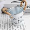 1Pc Retro Iron Creative Letters Decorative Flower Bucket Corrosion Resistant Metal Grass for Artificial Plants