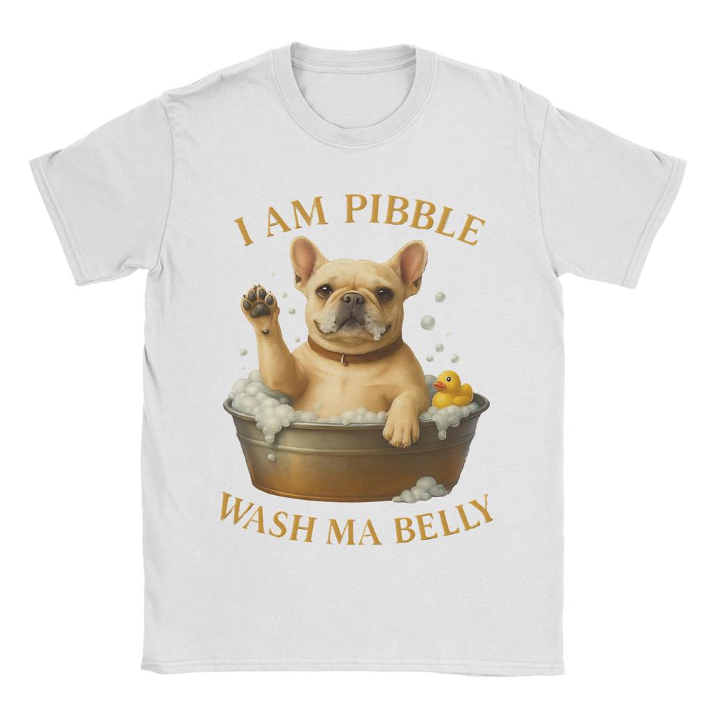 Lustiges Pibble Meme Wasch meinen Bauch T-Shirt für Männer Frauen Grafikdruck T-Shirts Baumwollkleidung