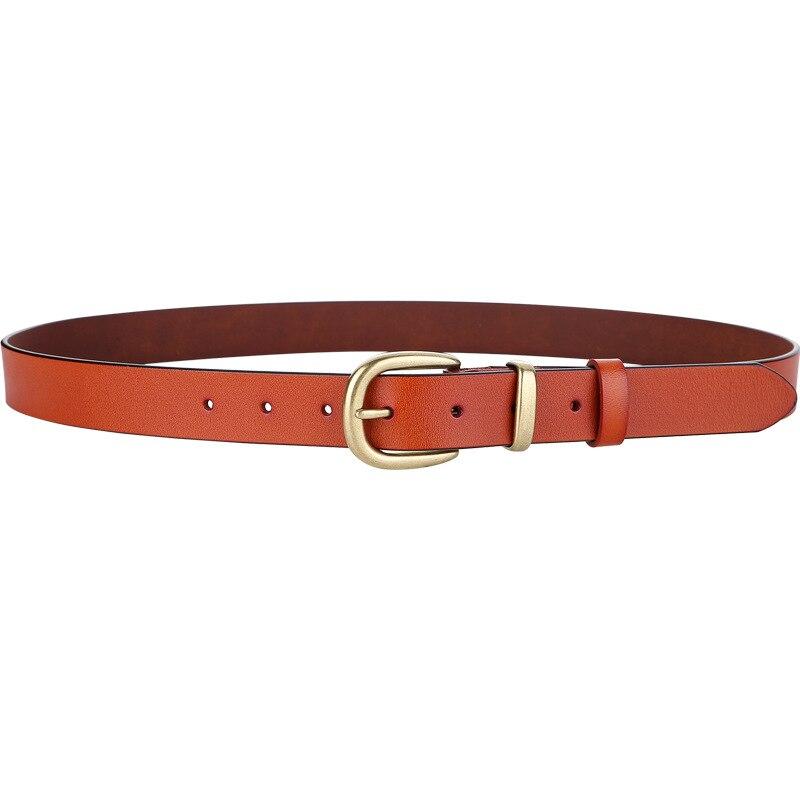 

Zency мягкие поясные ремни из натуральной кожи для джинсов 2021 зима ретро классический дизайн женский пояс повседневные повседневные женские Cinturones 115CM коричневый