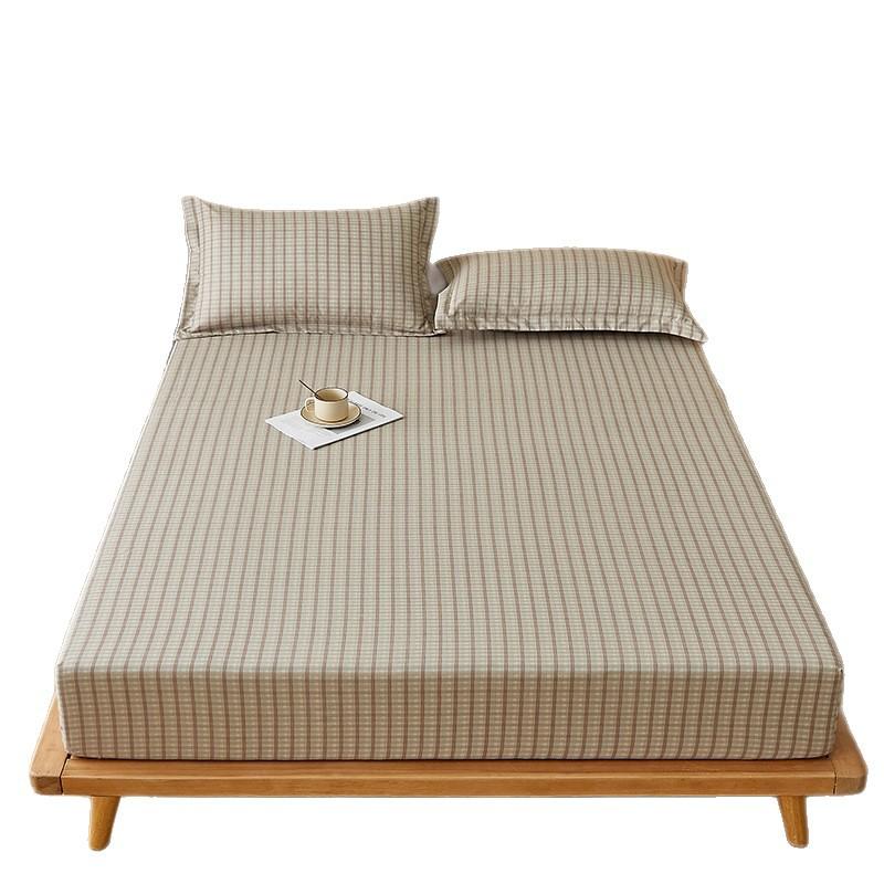 Fitted Sheet Dustproof Mattress Protector Non-slip Sheet Skin-friendly Breathable Dirty Washable Dormitory Fitted Sheet