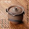 Vintage Handmade Coarse Pottery Gongfu Tea Cup Ceramic Master Bowl Retro Single Serving Chai Kiln Tea Bowl for Tea Lovers