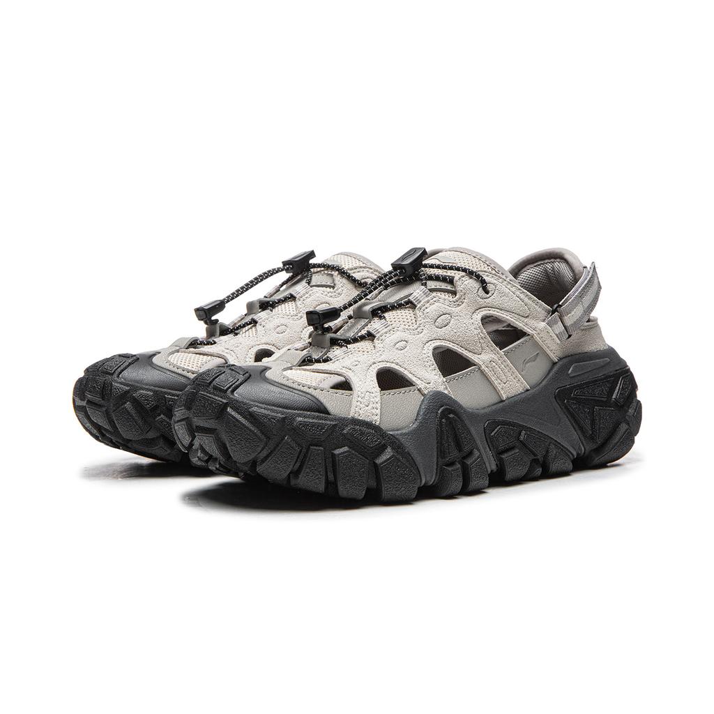 Li Ning Sand Dune Slip Resistant, Abrasion Resistant, Lightweight River Trekking Sandal Women's Gray AGUW028-1