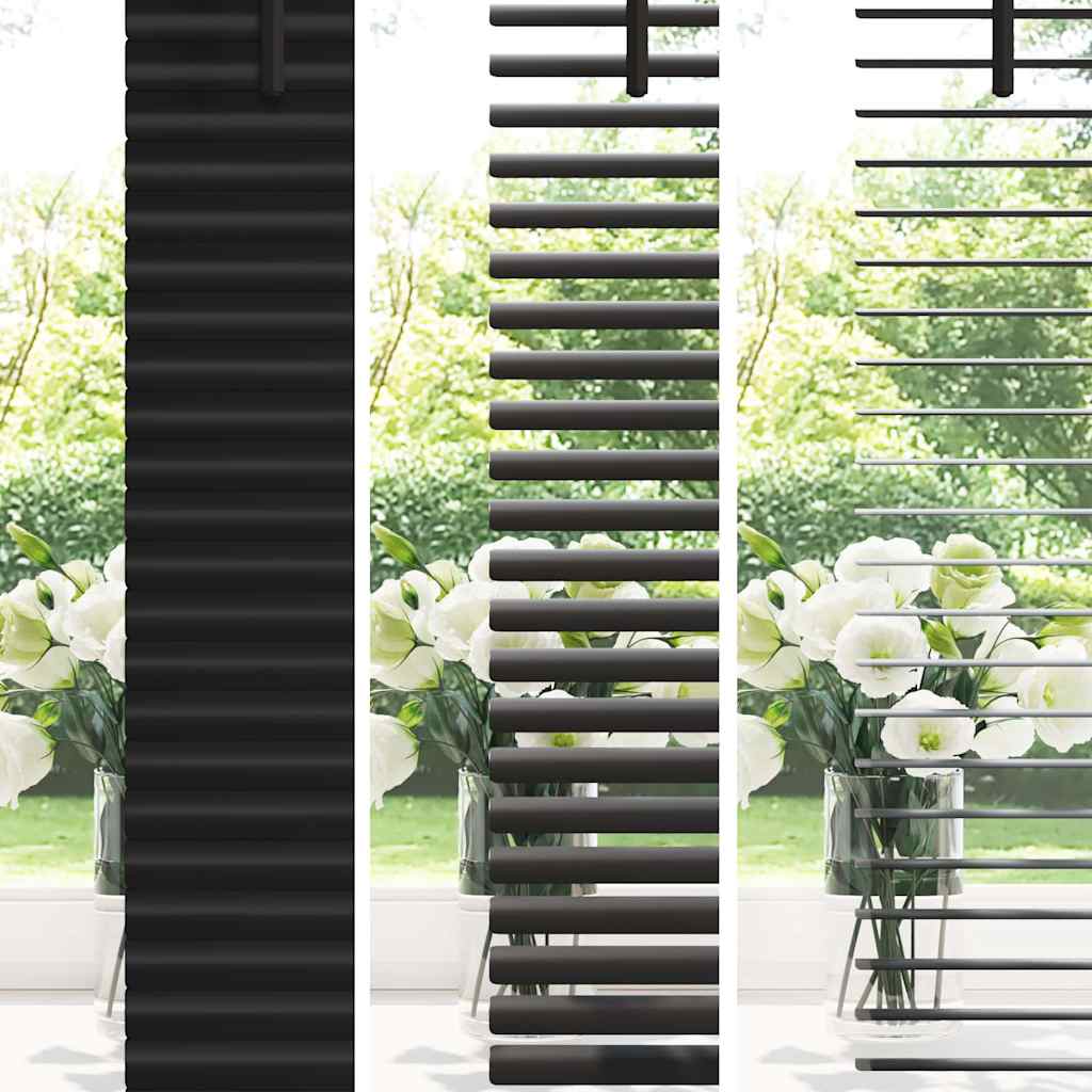 Black Venetian Blinds 220 x 135 cm Aluminium