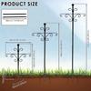Double Shepherd Hooks 80-176cm Adjustable Outdoor Plant Hook Inserting Garden Decor Lawn Solar Lights Bird Feeders Hook