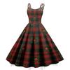 Women's Casual Sleeveless Dress with Christmas Print and Round Neck for Holiday Party