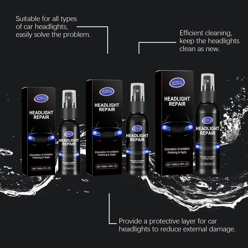 Automotive Headlight Polishing Kit Lens Restoration Paste Powerful Remover for Car Oxidized Headlamps Fast Cleaning