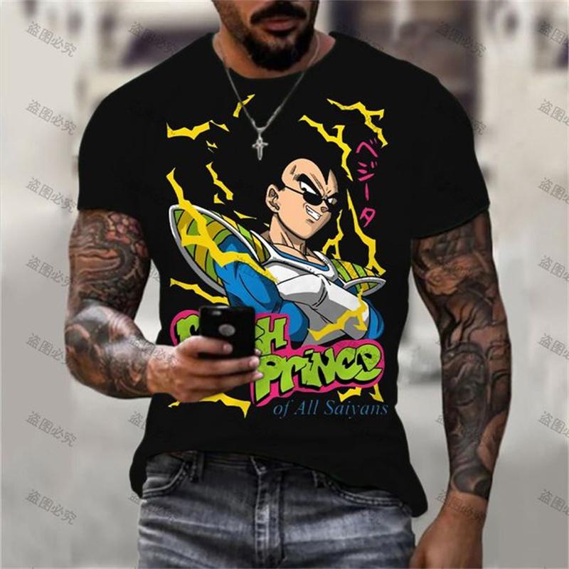 Men's Anime Dragon Ball Broly T Shirt 3D Printed Short Sleeve
