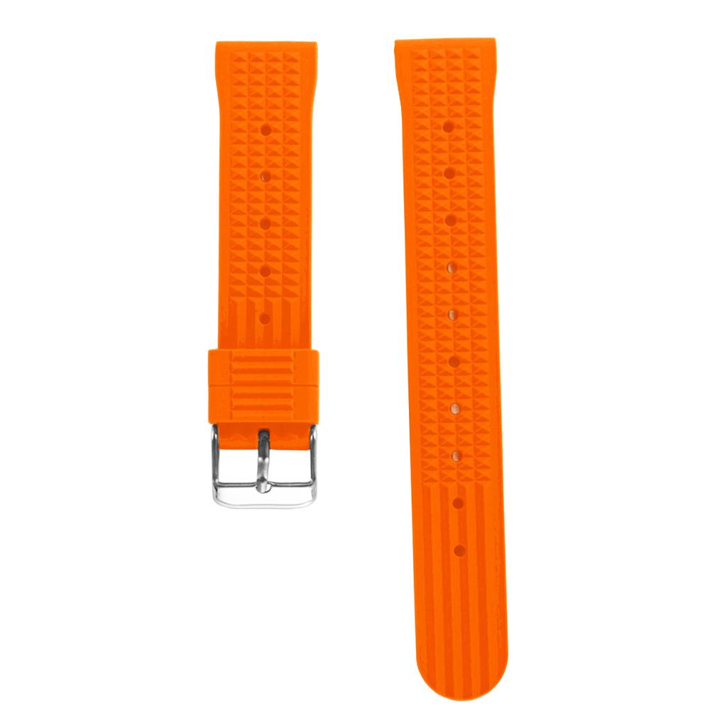 FKM Rubber Waffle Watch Strap 18mm 20mm 22mm Fluororubber Universal Diver Waterproof Comfortable Sports Fast Release Watchbands