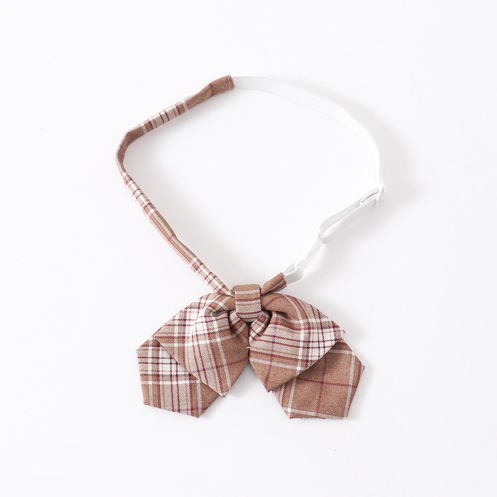 

Promotional JK Uniform Accessories: Khaki Bow Tie with Red and White Checks & Grey Bow Tie with Red Checks