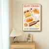 Ins Style Bread & Dessert Baking Studio Canvas Wall Art - Kitchen & Dining Room Decor (Frameless/Inner Frame)
