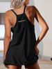 Damen Sommer Tennis Minikleid Ärmellos Sportliches Kleid mit Shorts