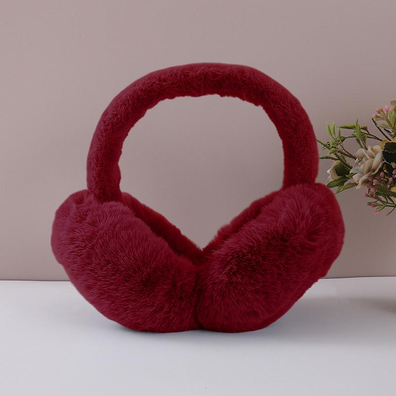 

Однотонна м яка плюшева грілка для вух Зимові теплі навушники Модна захисна накладка для вух Захист від холоду на вулиці Навушники Складні навушники з вушними клапанами 8