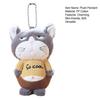 Cat Plush Pendant Keychain Cute Animal Bag Charm Soft Fluffy Pig Panda Bear Rabbit Portable Hanging Chain Decompress Toy