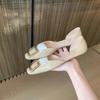 Grape Mother Same Style Summer and Autumn Simple Classic RV Square Buckle Flat Shoes Shallow Mouth Small Square Head Commuting Hollow Single Shoes Wo