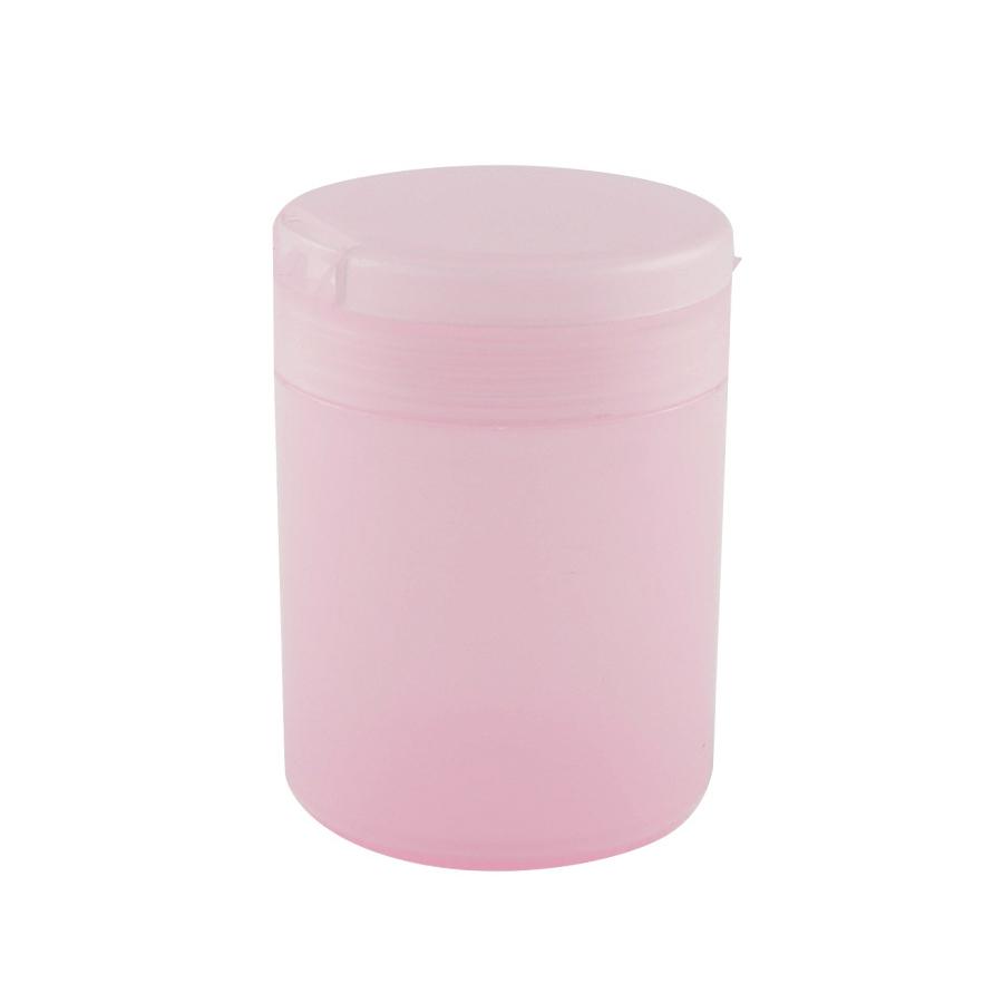 

Стакан для хранения ватных дисков для ногтей с крышкой-клипсой, инструмент для маникюра и макияжа розовый