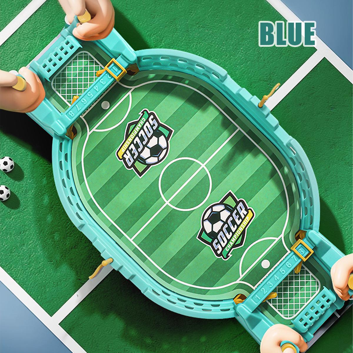 Mini Foosball Game Toys, Tabletop Football Soccer Pinball for Indoor Game Room Interactive Sports Game for Age 3+ Kids синий