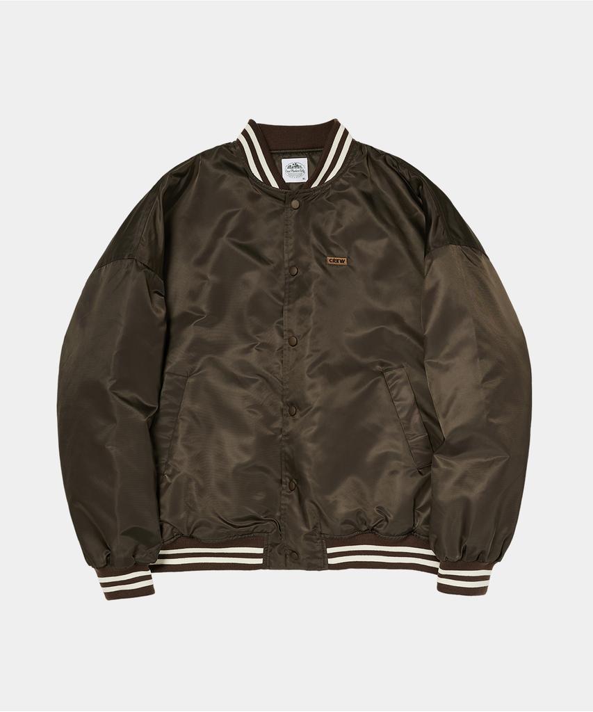 Crew Members Only Basic Stadium Jacket Brown