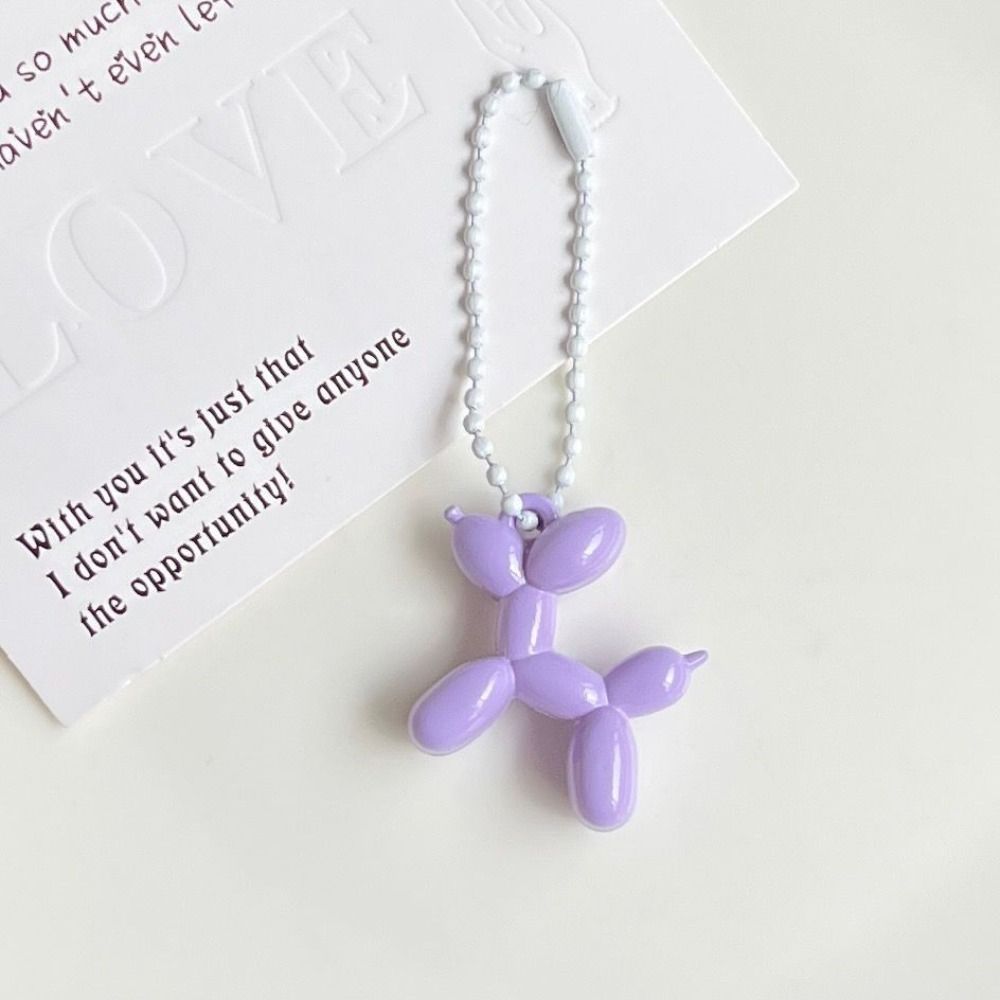 Ball Chain Cartoon Puppy Pendant Dog Balloon Puppy Keychain Creative   Gift