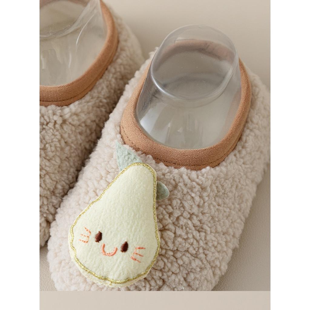 Floor Socks, Children's Autumn and Winter Thick Velvet Baby Walking Shoes, Baby Anti Slip Soft Soled Floor Socks, Early Education Shoe Covers