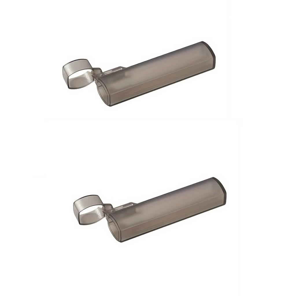 2pcs Portable Plastic Toothpick Case - Clear Toothpick Holder for Outdoor Travel, Kitchen, and Restaurant Supplies