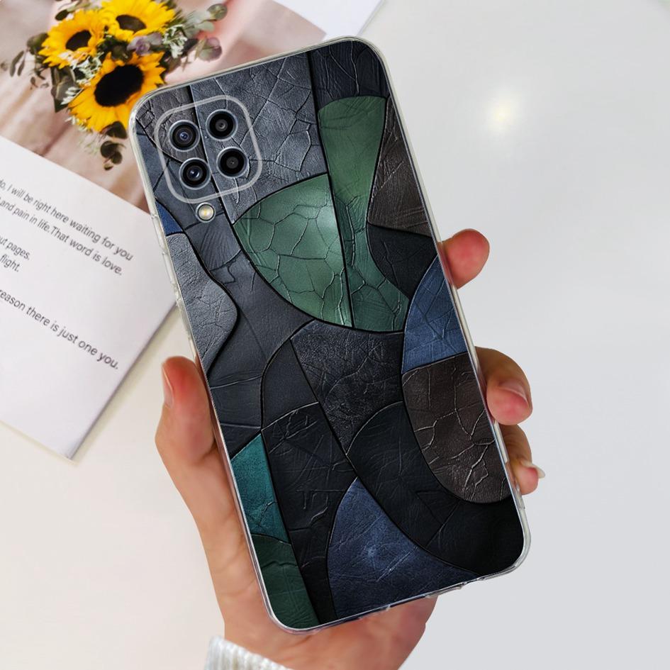 For Samsung Galaxy M32 Case SM-M325F Cover Popular Flower Clear Silicone Soft TPU Funda For Samsung M32 4G M 32 GalaxyM32 Bumper