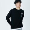 MLB Sweatshirts Unisex Black Crew Neck Moderate Regular 3AMTL5116-50BKS