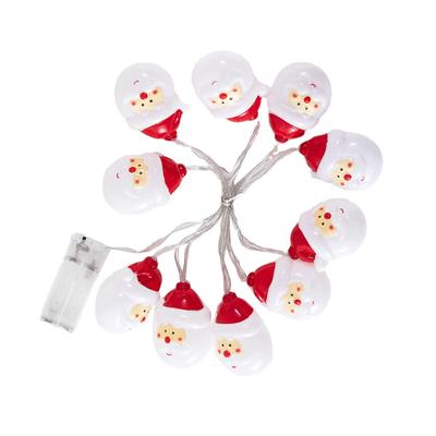 1.5M Christmas String Lights Snowman Pattern Xmas Tree with Adapter Party Memorial Day Garland Home Decor for Garden Yard