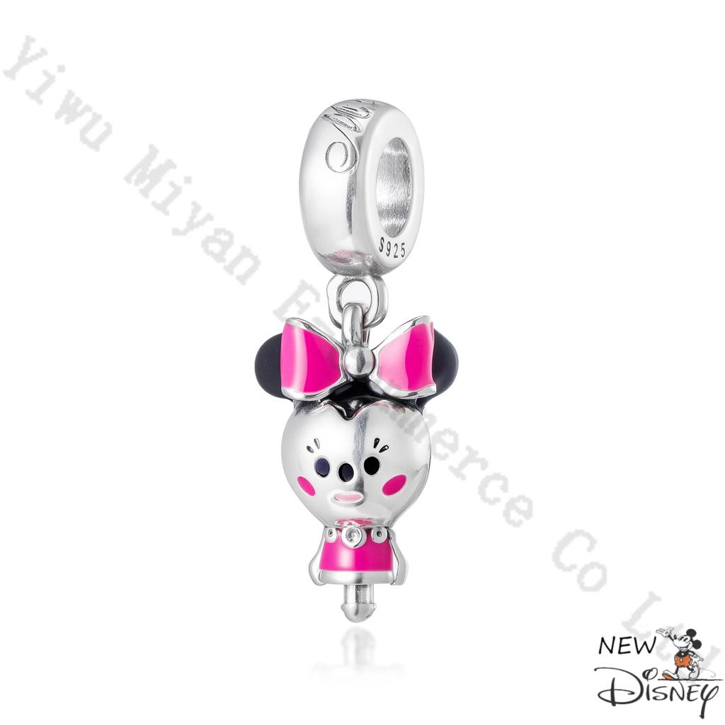 Silver 925 Disney Cartoon Charm Fit Original Bracelet Mickey Winnie Stitch Pooh Bead Pendant DIY Jewelry Making Accessories Gift