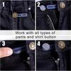 30pcs Pants Button Extender Adjustable Retractable Collar Extenders Elastic Jeans Waist Extender Button for Men Women