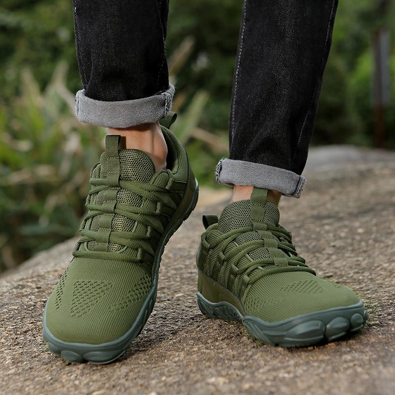 Simple Men's Shoes Lightweight Hiking Sports 2025 Wide Toe Barefoot Shoes Multifunctional Casual Mesh Breathable Walking Shoes