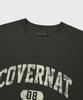 COVERNAT Cracked Arch Logo Dyed T-Shirt Charcoal