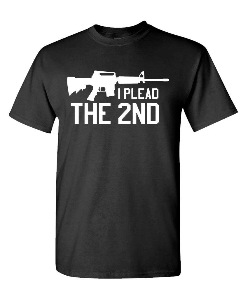 I PLEAD THE 2ND - gun rights amendment - Cotton Unisex T-Shirt M