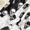 Harajuku Blouses  Women Fashion Skull Print Blouse Plus Size  Chiffon Blusas  Casual 2021 Autumn Tops