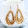 Geometric Drop Korean Dangle Earrings For Women Girls Oversize Round Rattan Knit New Style Jewelry Summer Beach Accessories