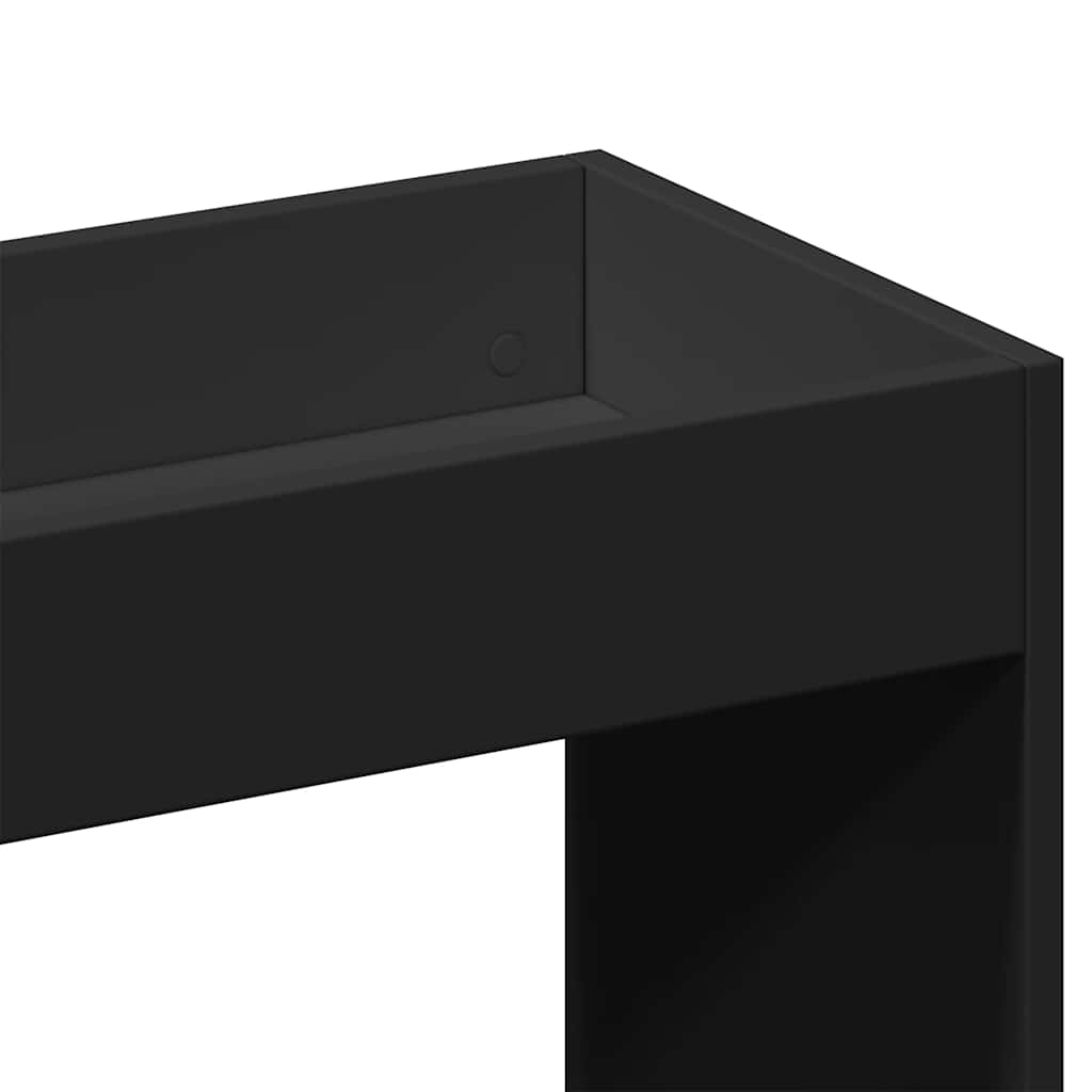 Highboard Black 92x33x140 cm Engineered Wood