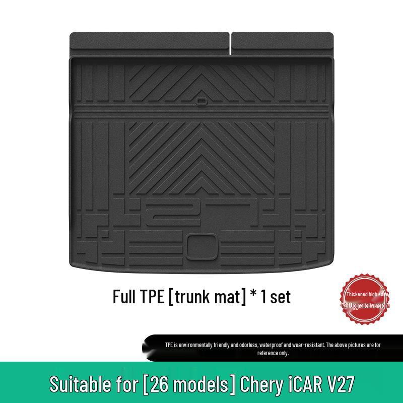 Chery iCAR V27 TPE Floor Mats Set: Includes Mats for Floors, Trunk, and Seat Backs
