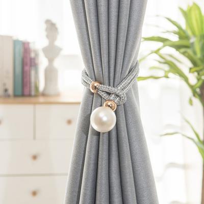 2 st Gardinband Inga verktyg behövs Enkel användning Dekorativa gardinhållare med imitationspärlor Gardinkrokar