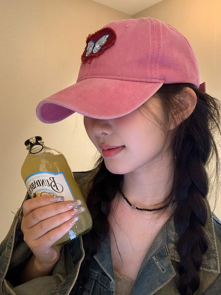 Stylish Wide Brim Denim Baseball Cap With Sweet Bow For Women In Trendy Colors