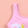 Flamingo Ruffle One-Piece Swimsuit for Girls: Cute, Comfortable, High-Elastic, High-Quality
