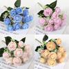 Artificial Rose Bouquet Silk Flower Home Decor For Living Room And Office